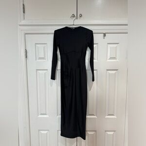Brooke Long Sleeve Maxi Dress - Black